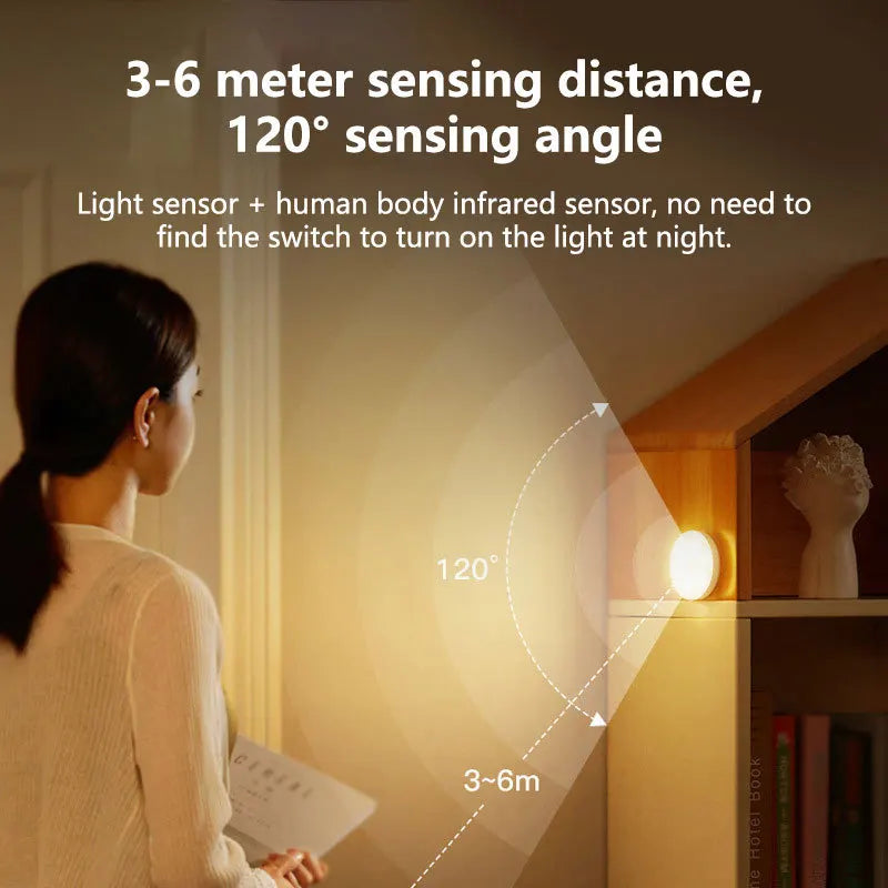 Luz LED Inteligente con Sensor de Movimiento USB Recargable