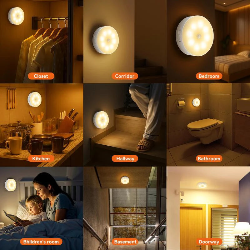 Luz LED Inteligente con Sensor de Movimiento USB Recargable